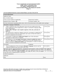 Form TCEQ-20547 Alternative Language Public Notice Verification Form Air Quality Standard Permit for Concrete Batch Plants With Enhanced Controls - Texas, Page 2