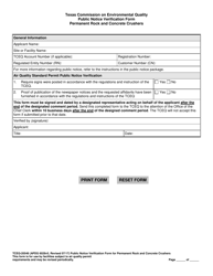 Form 20548 Public Notice Verification Form - Air Quality Standard Permit for Permanent Rock and Concrete Crushers - Texas, Page 3