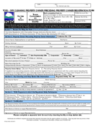 Document preview: Form TCEQ-20400 Dry Cleaning Property Owner/Preceding Property Owner Registration - Texas