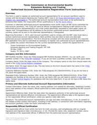 Form TCEQ-20738 Emissions Banking and Trading Programs Authorized Account Representative Registration Form - Texas, Page 3
