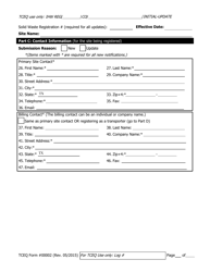 Form TCEQ-00002 Notification for Hazardous or Industrial Waste Management - Texas, Page 3