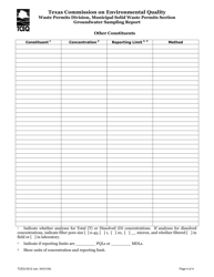 Form TCEQ-00312 Ground-Water Sampling Report - Texas, Page 4