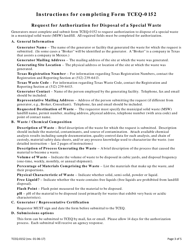 Form TCEQ-00152 Request for Authorization for Disposal of a Special Waste - Texas, Page 3