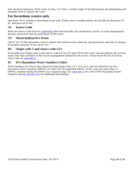 Instructions for Form TCEQ-00002 Notification for Hazardous or Industrial Waste Management Form - Texas, Page 16