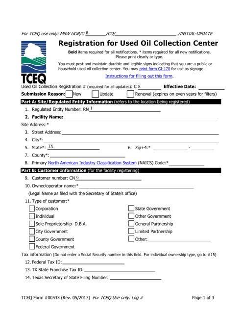 Form TCEQ-00533  Printable Pdf