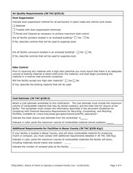Compost Form 1 (TCEQ-00651) Notice of Intent to Operate a Compost Facility - Texas, Page 3