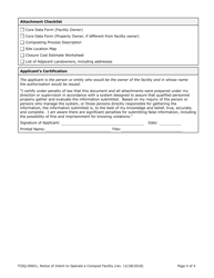Compost Form 1 (TCEQ-00651) Notice of Intent to Operate a Compost Facility - Texas, Page 4