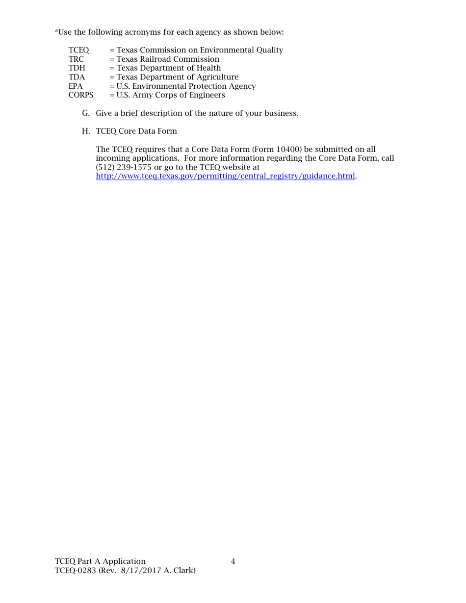 Form TCEQ-0283 Permit Application for a Hazardous Waste Storage, Processing, or Disposal Facility - Texas, Page 10