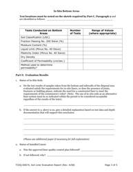 Form TCEQ-00674 Municipal Solid Waste Landfill Site Soil and Liner Evaluation Report - Texas, Page 4