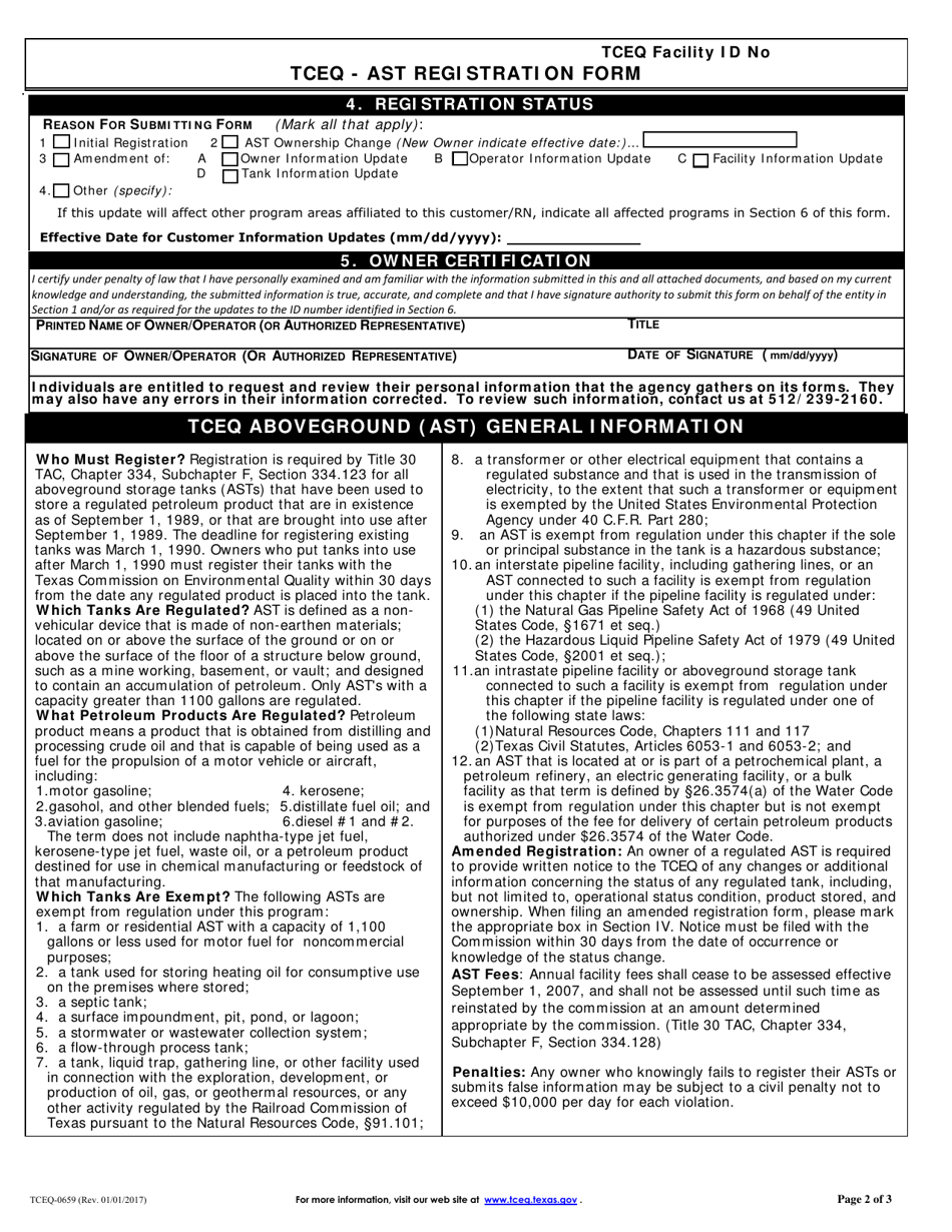 Form Tceq-0659 - Fill Out, Sign Online And Download Fillable Pdf, Texas 