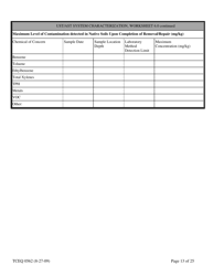 Form TCEQ-00562 Assessment Report Form (Pdf) in Guidance for Risk-Based Assessments at Leaking Petroleum Storage Tank Sites in Texas - Texas, Page 13