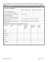 Form TCEQ-00562 Assessment Report Form (Pdf) in Guidance for Risk-Based Assessments at Leaking Petroleum Storage Tank Sites in Texas - Texas, Page 17