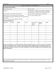 Form TCEQ-00562 Assessment Report Form (Pdf) in Guidance for Risk-Based Assessments at Leaking Petroleum Storage Tank Sites in Texas - Texas, Page 19