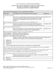 Form TCEQ-20301 Checklist for Standards of Performance for Mswlf Title 40 Cfr/Nsps Subpart Www - Texas, Page 17