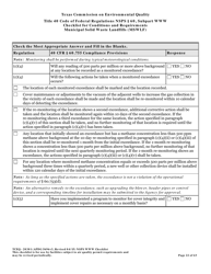 Form TCEQ-20301 Checklist for Standards of Performance for Mswlf Title 40 Cfr/Nsps Subpart Www - Texas, Page 22
