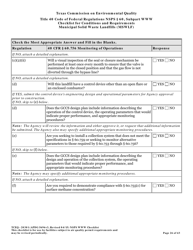 Form TCEQ-20301 Checklist for Standards of Performance for Mswlf Title 40 Cfr/Nsps Subpart Www - Texas, Page 26
