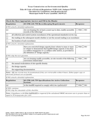 Form TCEQ-20301 Checklist for Standards of Performance for Mswlf Title 40 Cfr/Nsps Subpart Www - Texas, Page 38