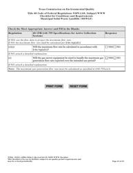 Form TCEQ-20301 Checklist for Standards of Performance for Mswlf Title 40 Cfr/Nsps Subpart Www - Texas, Page 43