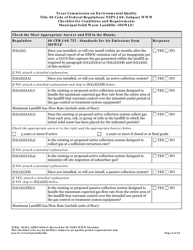 Form TCEQ-20301 Checklist for Standards of Performance for Mswlf Title 40 Cfr/Nsps Subpart Www - Texas, Page 4