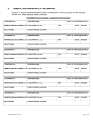 Form TCEQ-00793 Wastewater Operations Company Registration Application and Report Form - Texas, Page 2