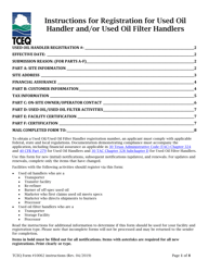 Instructions for Form TCEQ-10062 Registration for Used Oil Handlers and/or Used Oil Filter Handlers - Texas