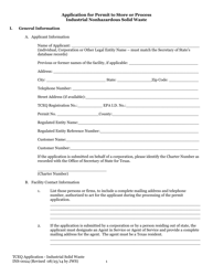 Form TCEQ-0024 Permit Applications to Store or Process Industrial Nonhazardous Waste - Texas, Page 10