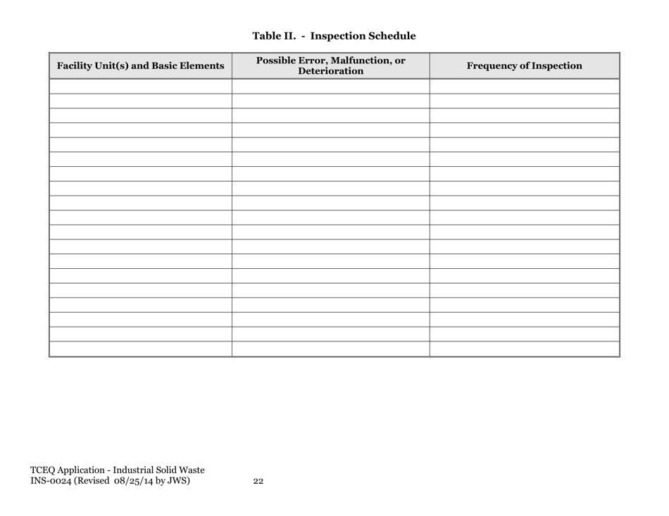 Form TCEQ-0024 Permit Applications to Store or Process Industrial Nonhazardous Waste - Texas, Page 31