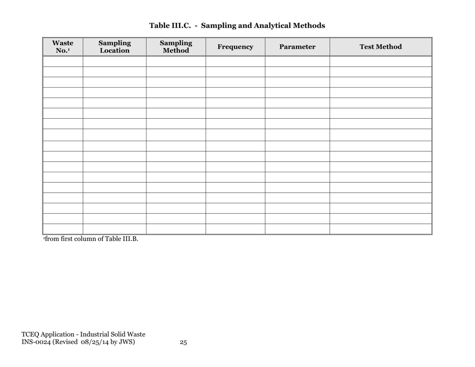 Form TCEQ-0024 Permit Applications to Store or Process Industrial Nonhazardous Waste - Texas, Page 34