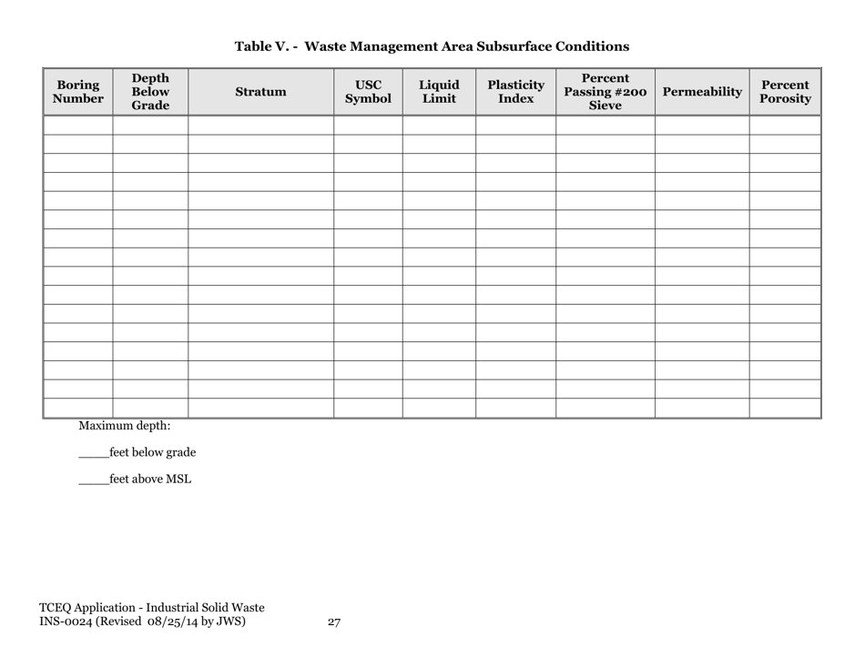 Form TCEQ-0024 Permit Applications to Store or Process Industrial Nonhazardous Waste - Texas, Page 36
