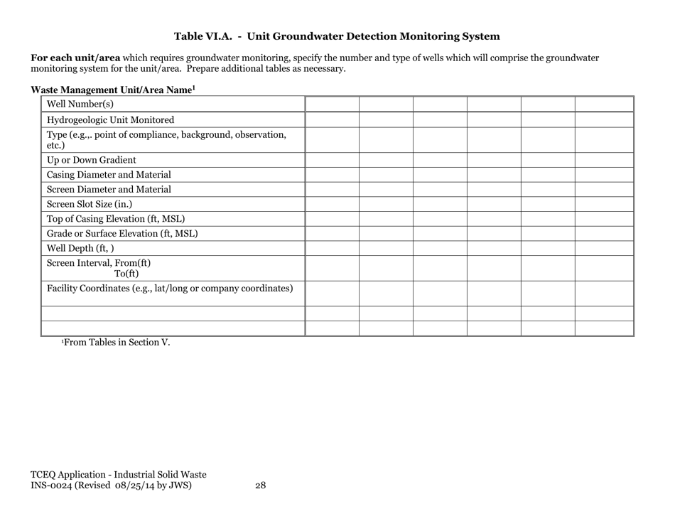 Form TCEQ-0024 Permit Applications to Store or Process Industrial Nonhazardous Waste - Texas, Page 37