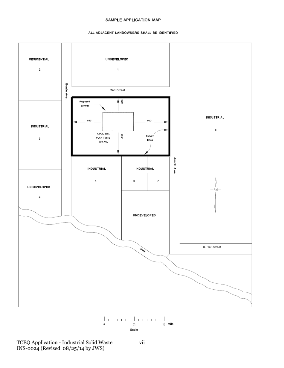 Form TCEQ-0024 Permit Applications to Store or Process Industrial Nonhazardous Waste - Texas, Page 7