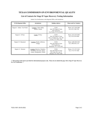 Form TCEQ-10501 Stage II Vapor Recovery Pre-test Notification - Texas, Page 2