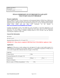 Form TCEQ-10241 Voluntary Cleanup Program Application - Texas, Page 8