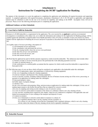 Instructions for Form TCEQ-20109 Attachment A Application for Ranking - Dry Cleaner Remediation Program - Texas