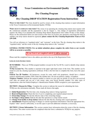 Document preview: Instructions for Form 20207 Dry Cleaning Drop Station Registration - Texas