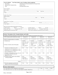 Form 20109 Tceq Dry Cleaner Remediation Program Application for Ranking - Texas, Page 4