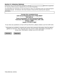 Form 20638 Attachment A Television Manufacturer Recovery Plan - Texas, Page 2