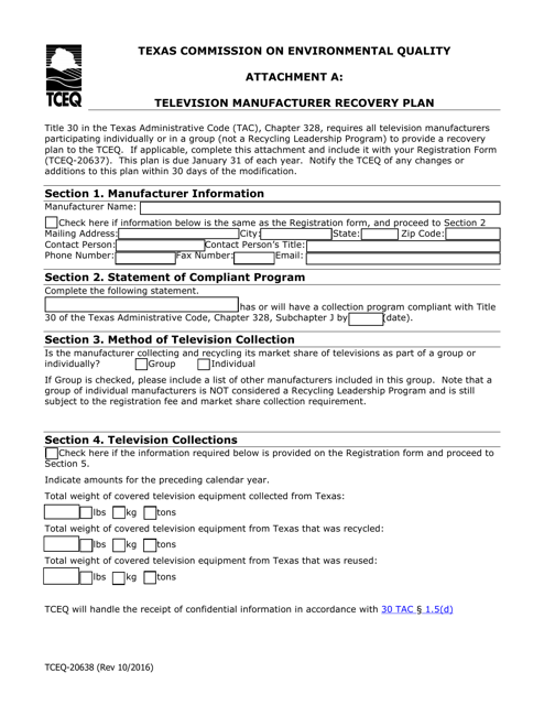 Form 20638 Attachment A  Printable Pdf