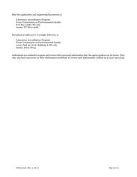 Form 20132 Application for Environmental Laboratory Accreditation - Texas, Page 15
