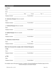 Form 20132 Application for Environmental Laboratory Accreditation - Texas, Page 3