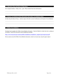 Form 20132 Application for Environmental Laboratory Accreditation - Texas, Page 4