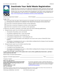 Document preview: Form 20848 Inactivate Your Solid Waste Registration - Texas