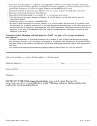 Form 20660 Request for Approval of Temporary Debris Management Site for Debris Resulting From Declared State or Federal Disaster - Texas, Page 4