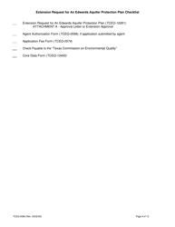 Form 0588 Application Checklists - Texas, Page 9