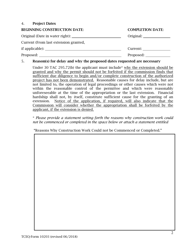 Form 10203 Application for an Extension of Time to Begin and/or Complete Construction of an Authorized Project - Texas, Page 2