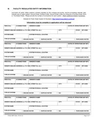 Form 00672 Water Operations Company Registration Application and Report Form - Texas, Page 2