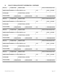 Form 00672 Water Operations Company Registration Application and Report Form - Texas, Page 3