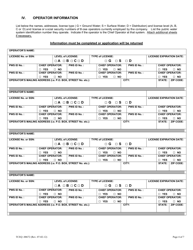 Form 00672 Water Operations Company Registration Application and Report Form - Texas, Page 4