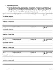 Form 00672 Water Operations Company Registration Application and Report Form - Texas, Page 6