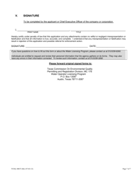 Form 00672 Water Operations Company Registration Application and Report Form - Texas, Page 7
